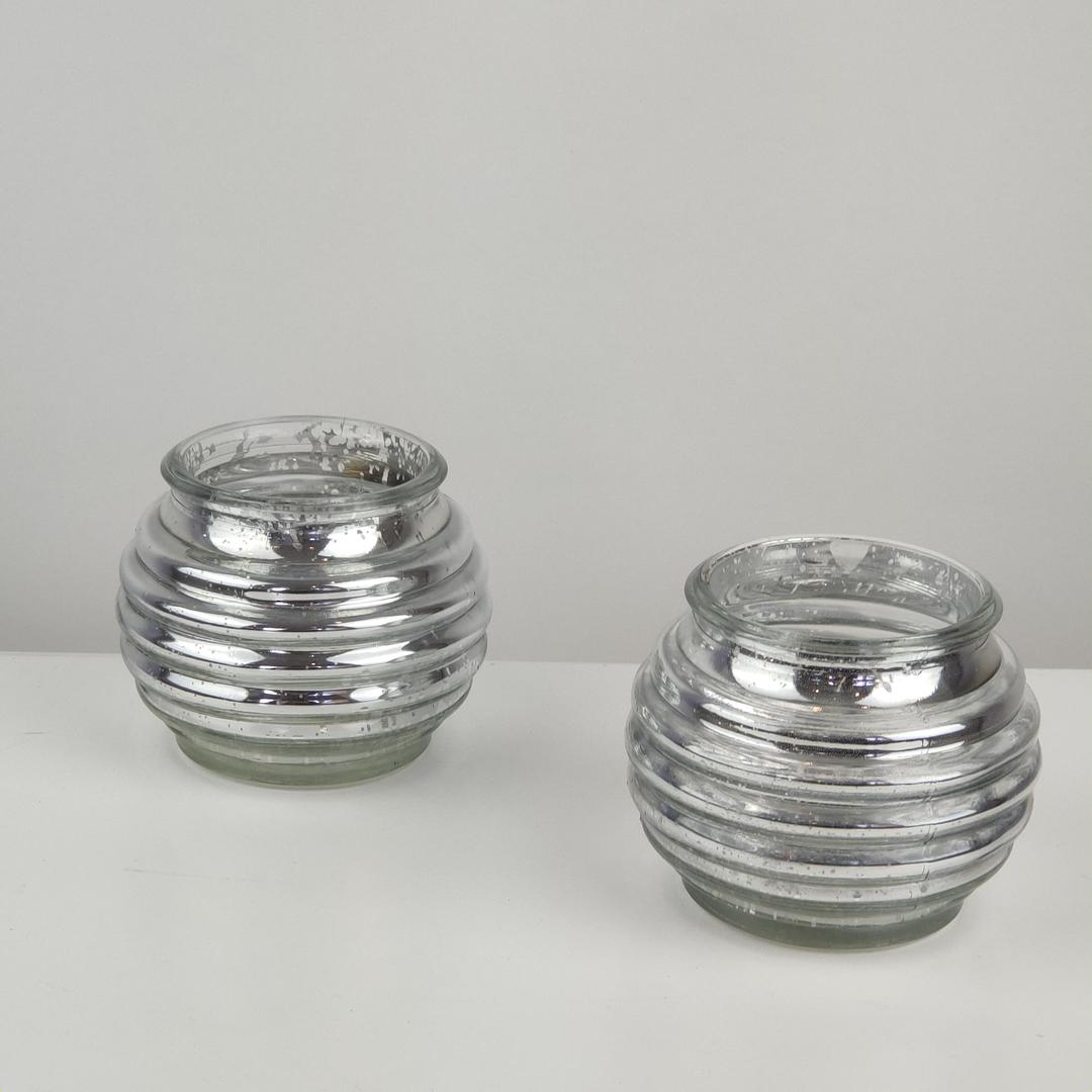Silver Glass Tea Light Votive image 0